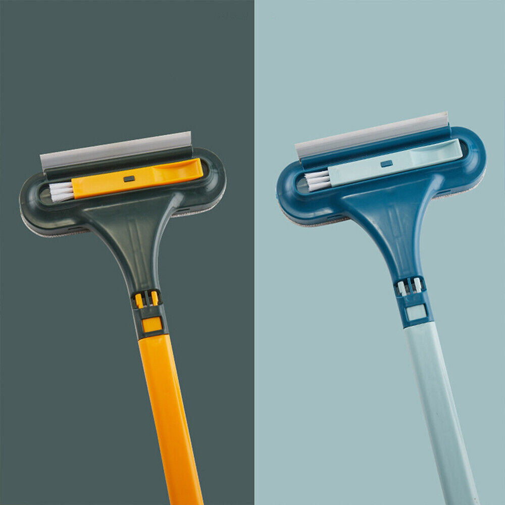 2 IN 1 Glass Cleaning Brush, Car Windshield Home Window Glass Universal Detachable Squeegee Wiper Portable Cleaner Brushes