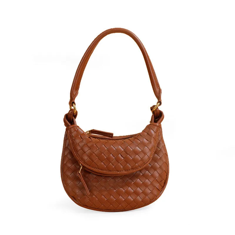 Crossbody Woven Bag New Premium Versatile Women's Bag in Black Brown and Wine Red