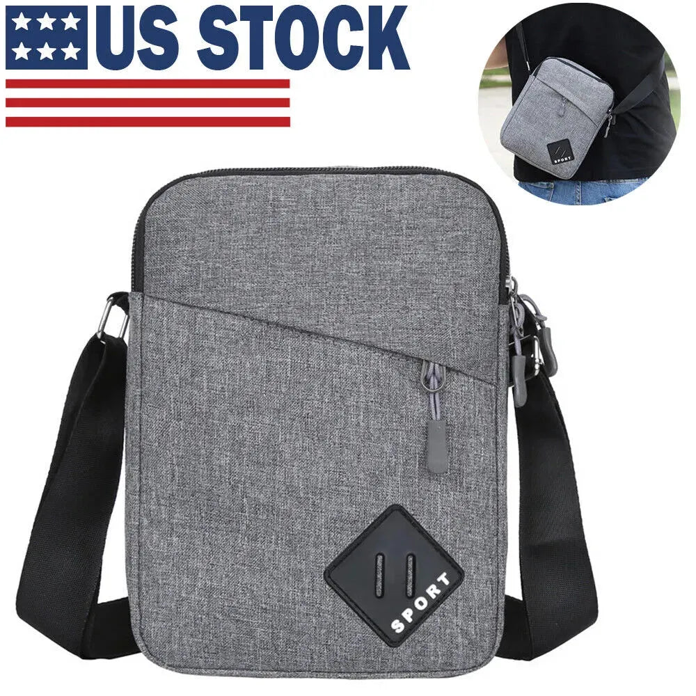 Men's Messenger Bag Crossbody Fanny Pack Lightweight Small Backpack Shoulder Bag for Travel School and Daily Use