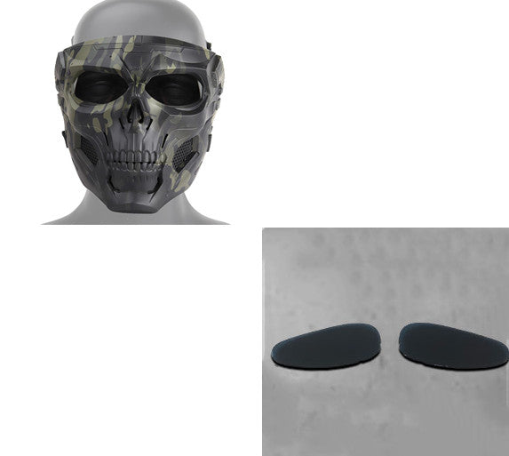 Skull Horror Helmet Mask w/Goggles, Skull Goggle Riding Mask, Motorcycle Goggles Mask, Skull Motocross Riding Sunglasses Comic Role