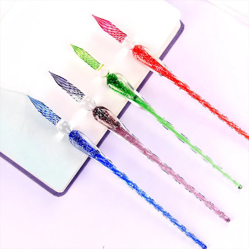 Creativity Luminous Glass Pen Crystal Dip Pen Handmade Writing Instrument