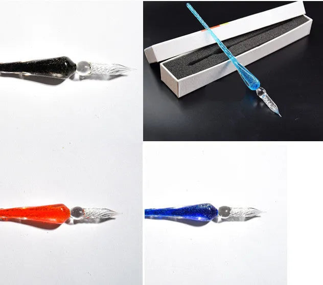 Creativity Luminous Glass Pen Crystal Dip Pen Handmade Writing Instrument