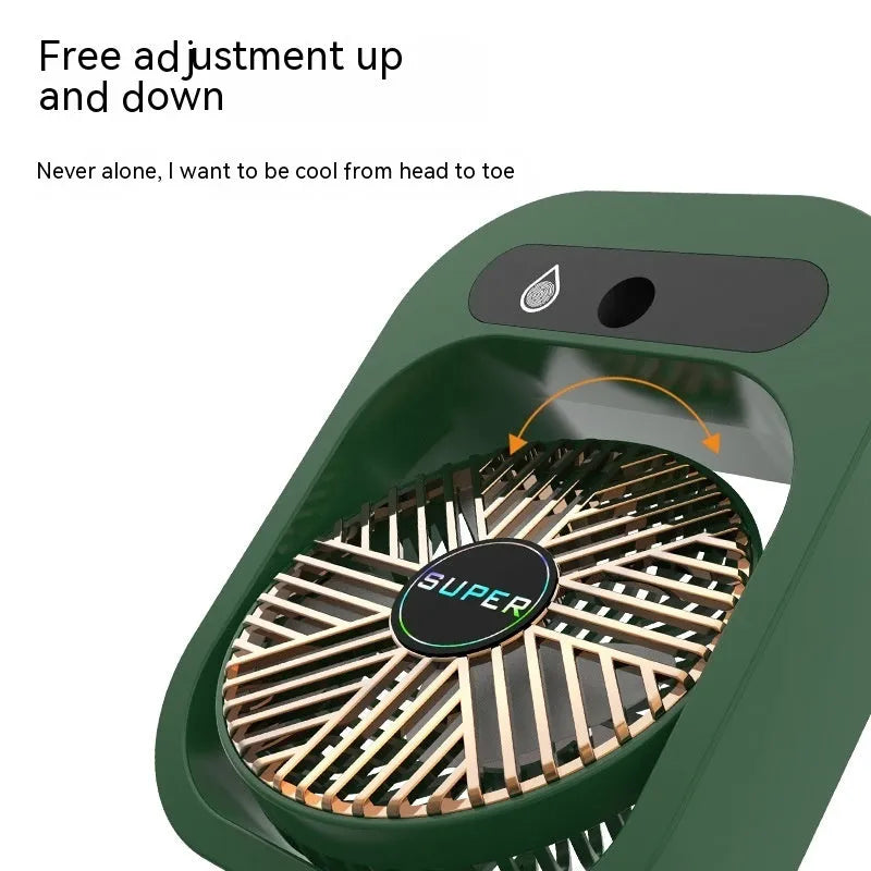 Air Conditioning Fan For Desk USB Rechargeable Misting Fan Air Cooler Portable Spray Fan With 3 Wind Speeds And Humidifier