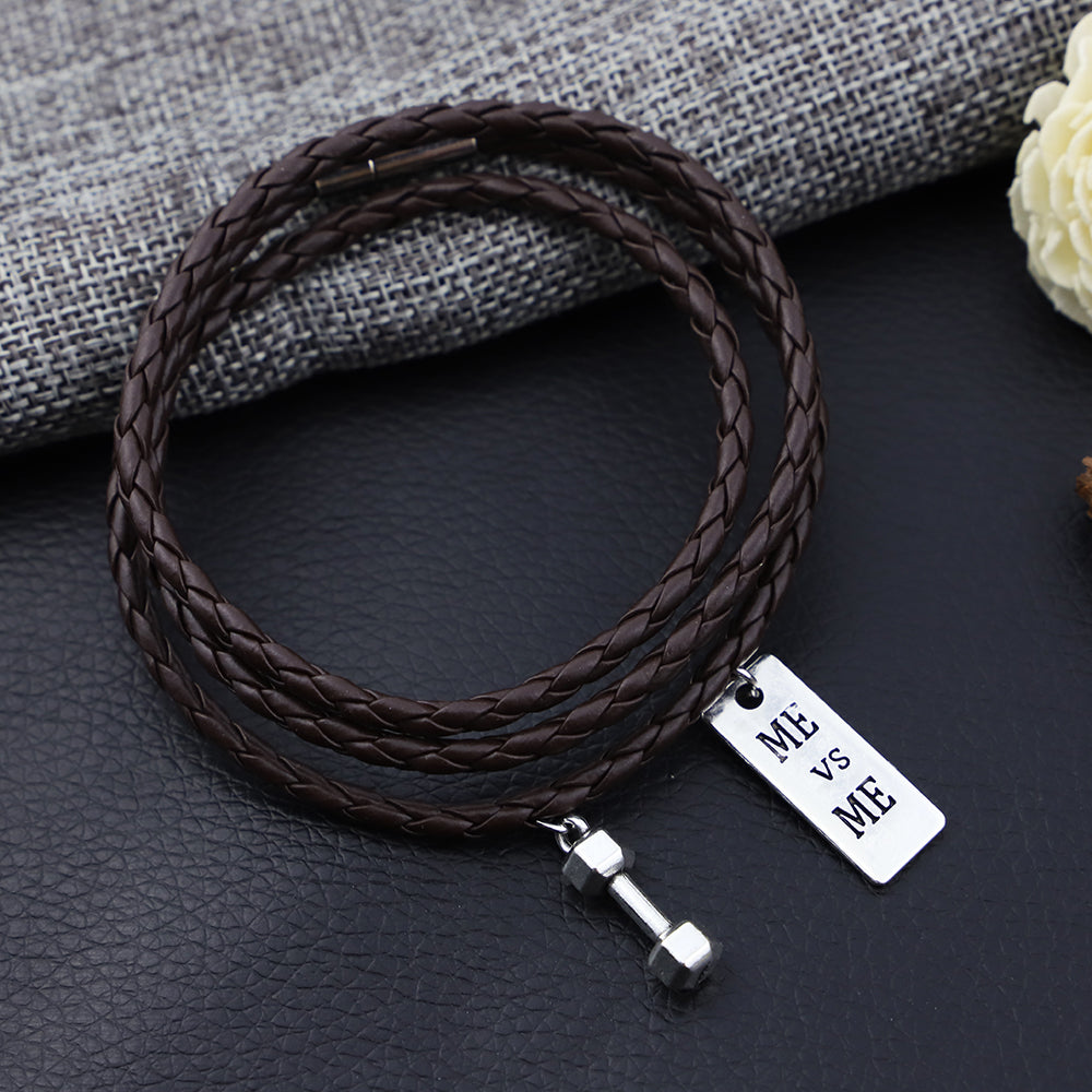 3 Laps Friendship Orange Leather Woven Women Jewelry Bangle Cuff Wristband 60CM PU Rope Bracelet