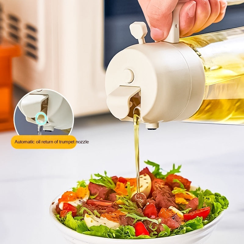 470ML Olive Oil Sprayer Dispenser For Cooking BBQ,2 In 1 Glass Oil Vinegar Soy Sauce Spray,Kitchen Oil Bottle For Air Fryer