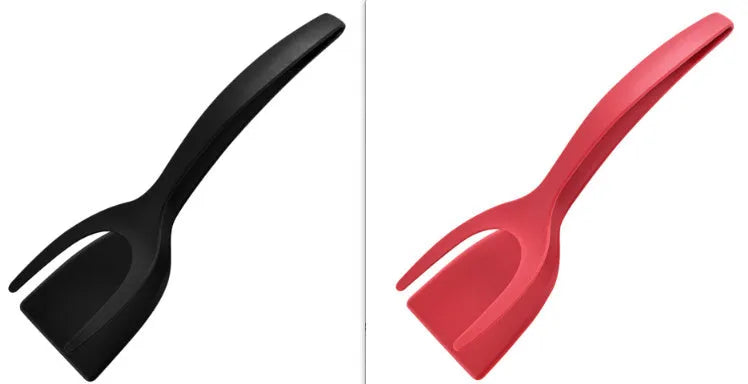 2 In 1 Grip And Flip Tongs Egg Spatula Tongs Clamp Pancake Fried Egg French Toast Omelet Kitchen Accessories