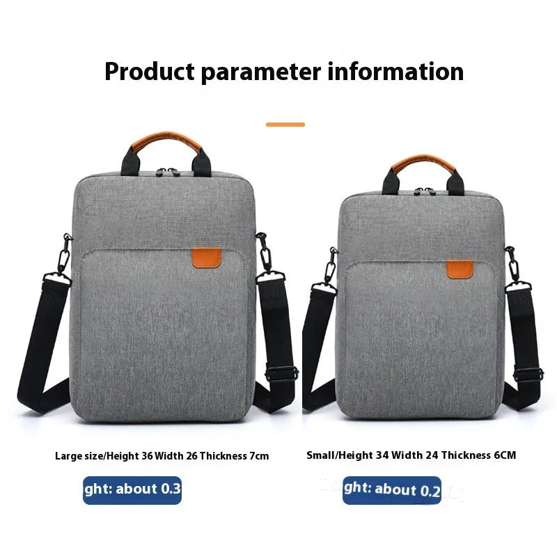 Laptop Flat Shoulder Messenger Bag Simple Shockproof Storage Bag for Business Travel