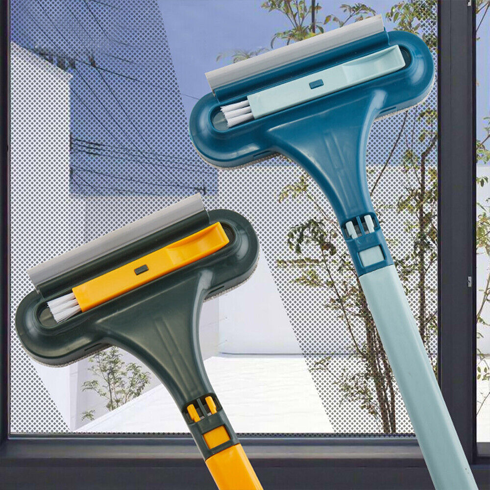 2 IN 1 Glass Cleaning Brush, Car Windshield Home Window Glass Universal Detachable Squeegee Wiper Portable Cleaner Brushes