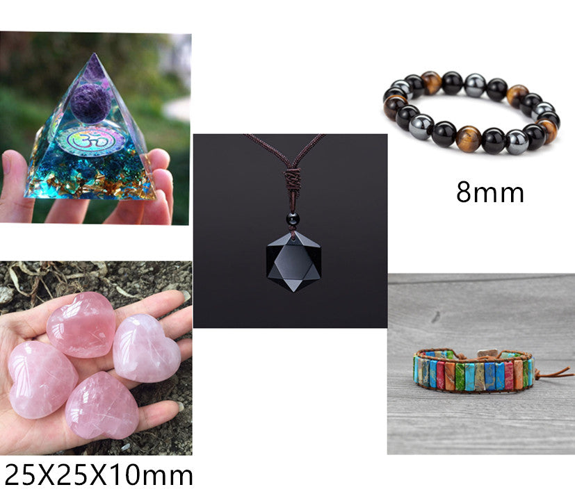 Obsidian Pendant Six Pointed Star Sweater Chain for Fashion Women