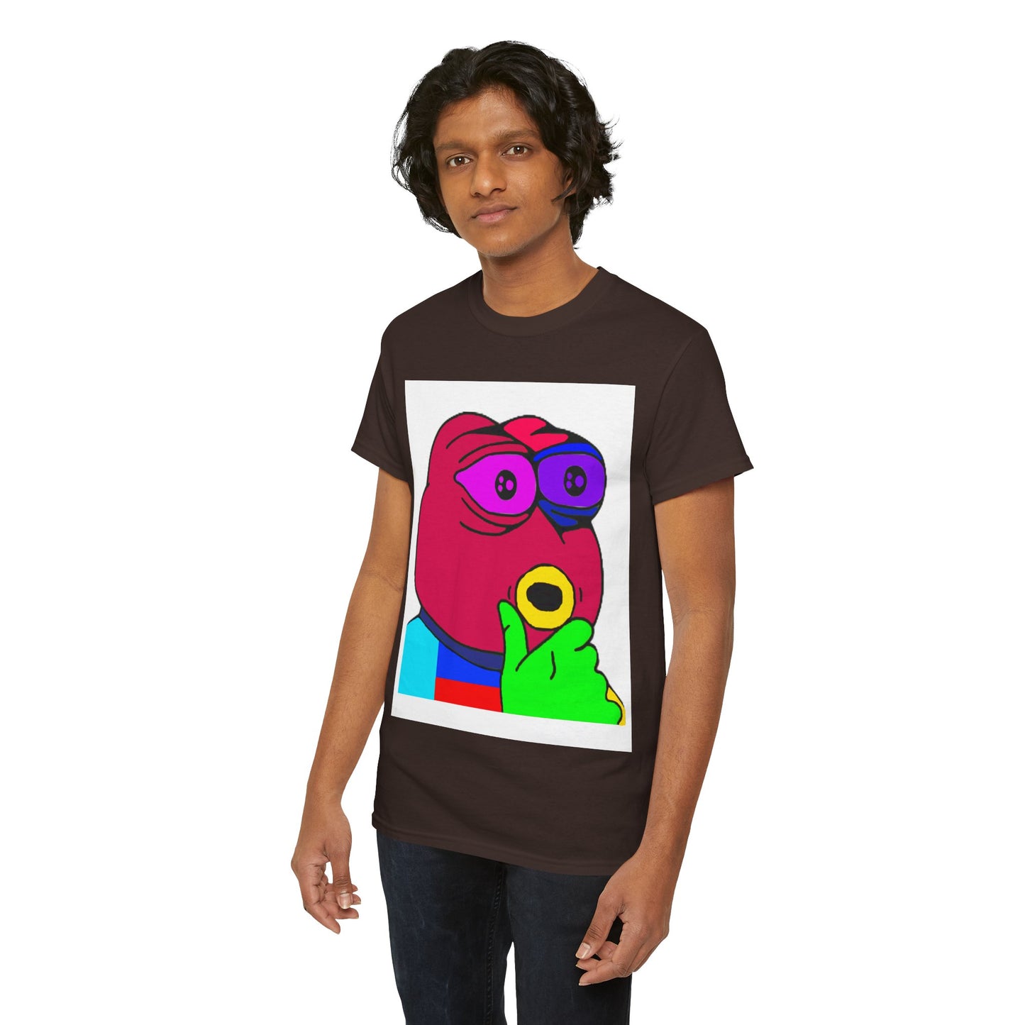 Frog Unisex Heavy Cotton Tee for Men and Women in Multiple Sizes