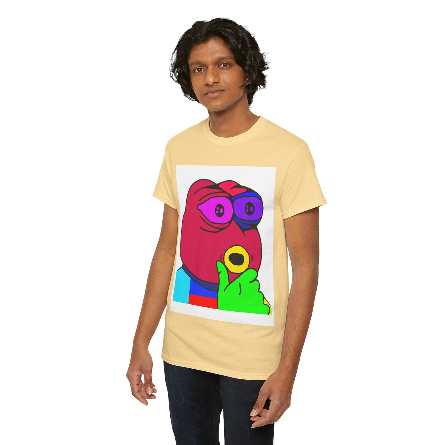 Frog Unisex Heavy Cotton Tee for Men and Women in Multiple Sizes