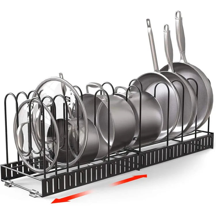 8 Tier Iron Storage Rack Kitchen Organizer Shelf Holder Black Drain Rack Drying Rack for Sink and Tableware