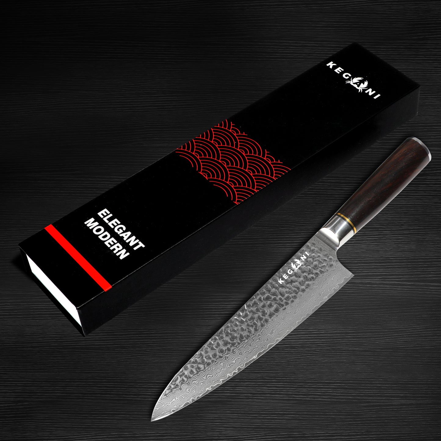 Kegani 8 Inch Japanese Chef Knife 67 Layers VG10 Damascus Steel Professional Chef Knife with Pakkawood Handle