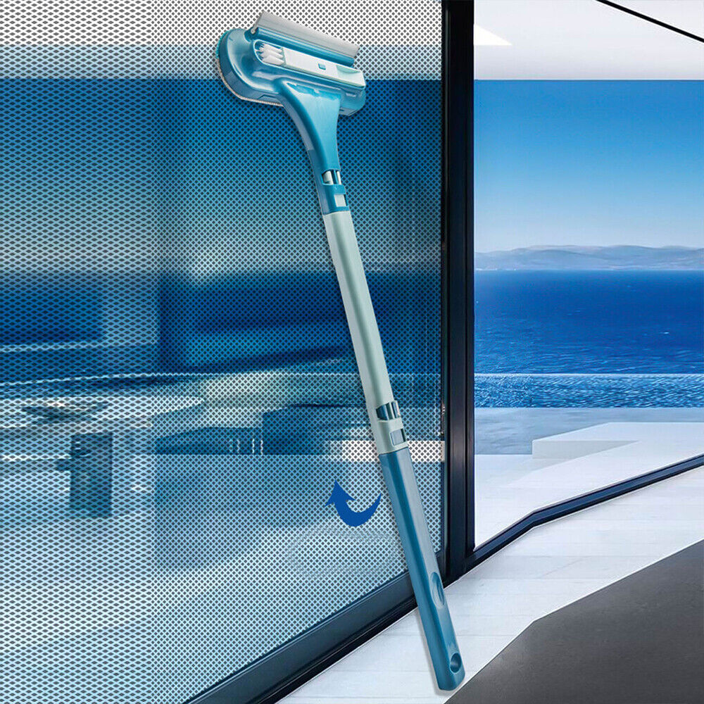 2 IN 1 Glass Cleaning Brush, Car Windshield Home Window Glass Universal Detachable Squeegee Wiper Portable Cleaner Brushes