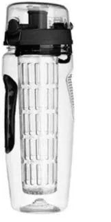 1000ml BPA Free Plastic Water Bottle With Fruit Infuser Sport Design Leakproof Unbreakable