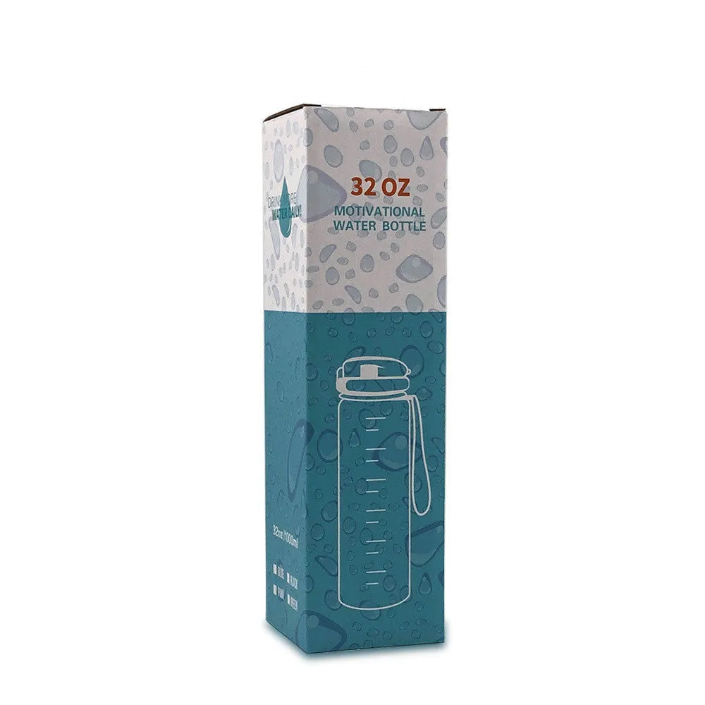 1 Liter Tritan Water Bottle With Time Marker Leakproof Cup For Sports Fitness Activities
