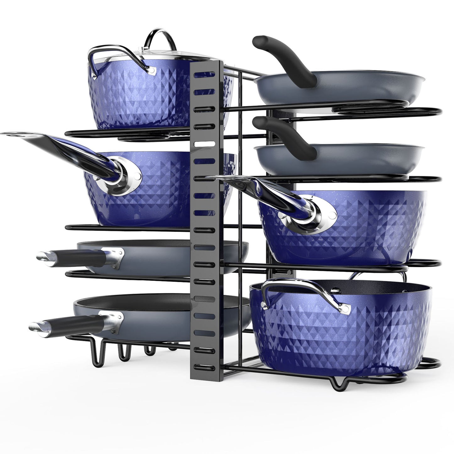 Pot And Pan Organizer, Pot Lid Holders & Pan Rack, Multiple DIY Methods, 8 Tier Pot Racks, Adjustable Kitchen Organization