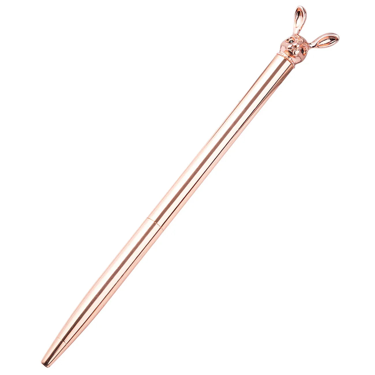 New Korean Fashion Cute Rabbit Metal Ballpoint Pen Custom Rotating Design Office Stationery Gift
