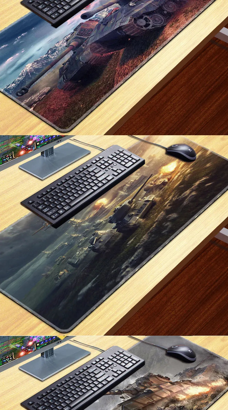 Large Extended Gaming Mouse Pad with Stitched Edges 31.5 x 15.7 Large Keyboard Pad Non Slip Waterproof Rubber Base