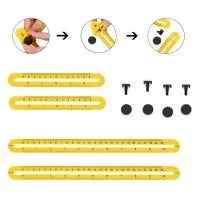 Multifunctional Four Folding Measuring Ruler 25cm Length Adjustable High Quality 80g