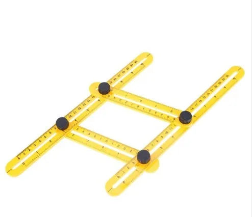 Multifunctional Four Folding Measuring Ruler 25cm Length Adjustable High Quality 80g