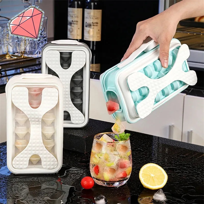 2 In 1 Portable Silicone Ice Ball Mold Water Bottle Ice Cube Maker Creative Summer Kitchen Gadget
