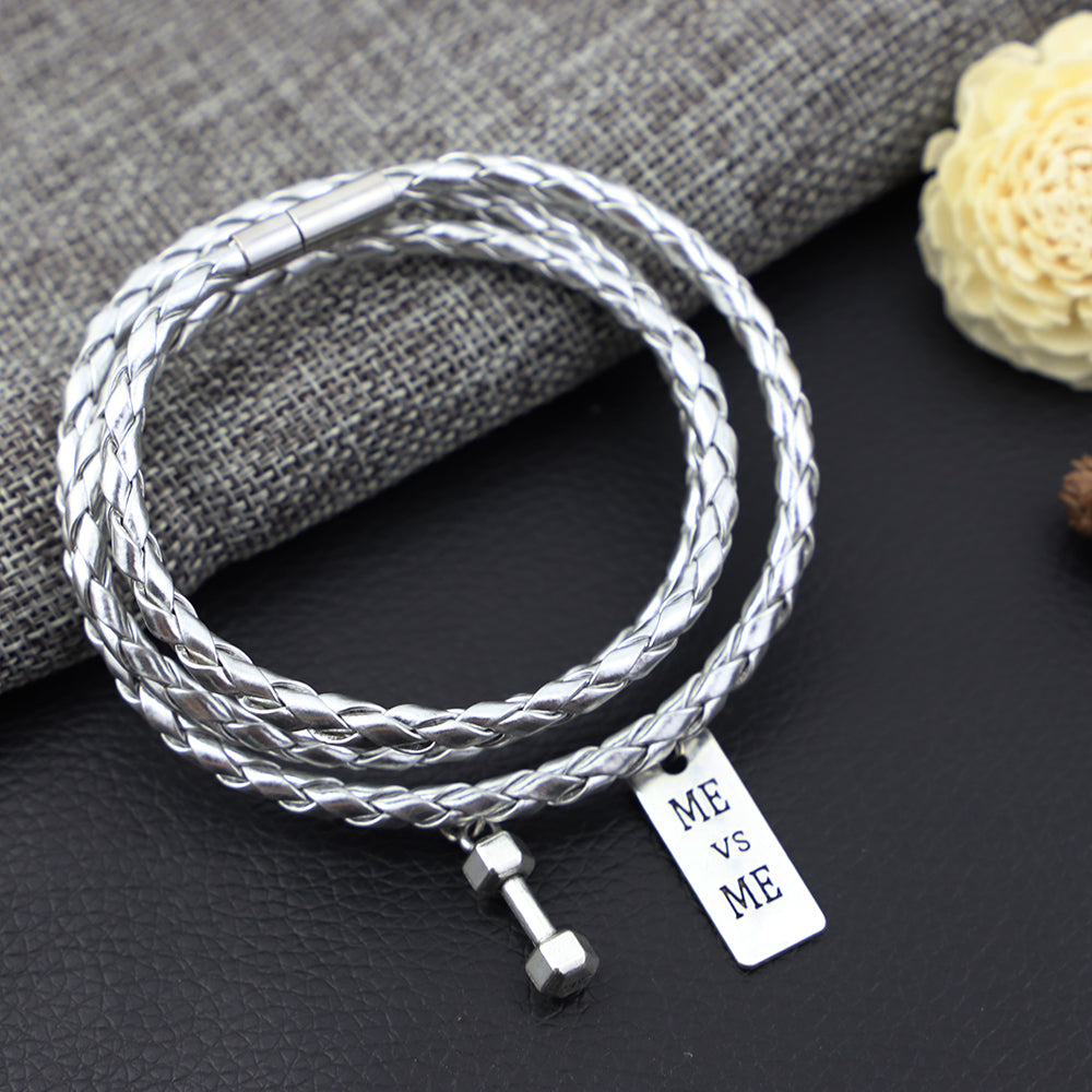 3 Laps Friendship Orange Leather Woven Women Jewelry Bangle Cuff Wristband 60CM PU Rope Bracelet