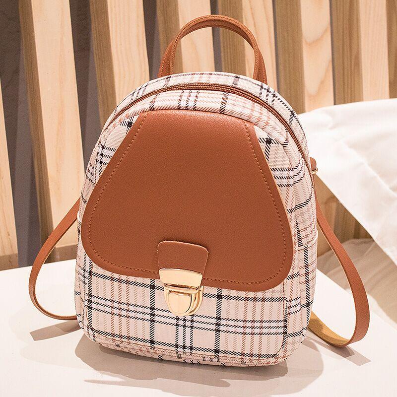 Montana West Small Backpack Purse for Women Anti Theft Backpack with Secured Zipper & Tassel Ladies Check Lock Small Backpack