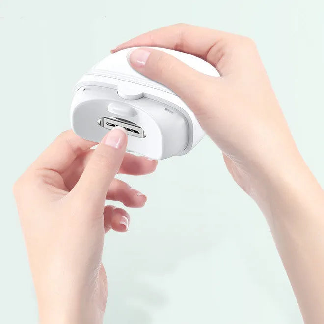 Electric Nail Scissors Rechargeable Mini Nail Clippers For Children And Adults Automatic Nail Trimmer Manicure Polishing With Light