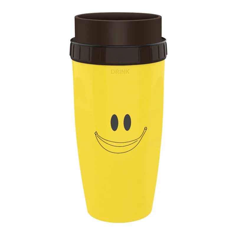 No Cover Twist Cup Travel Portable Double Insulation Tumbler With Straw For Children And Adults