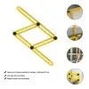 Multifunctional Four Folding Measuring Ruler 25cm Length Adjustable High Quality 80g