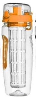 1000ml BPA Free Plastic Water Bottle With Fruit Infuser Sport Design Leakproof Unbreakable