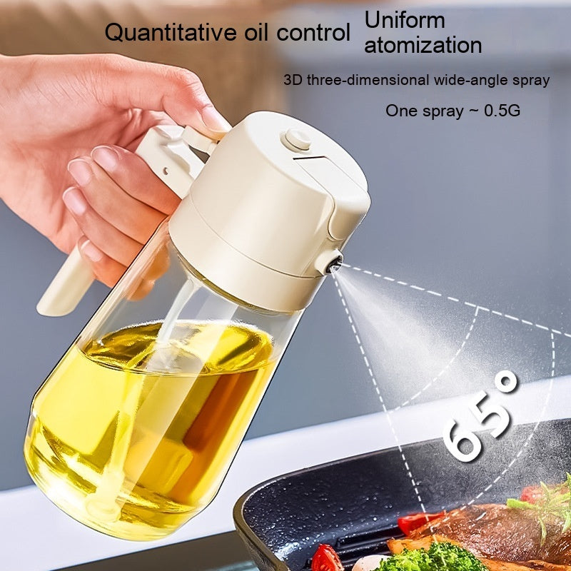 470ML Olive Oil Sprayer Dispenser For Cooking BBQ,2 In 1 Glass Oil Vinegar Soy Sauce Spray,Kitchen Oil Bottle For Air Fryer