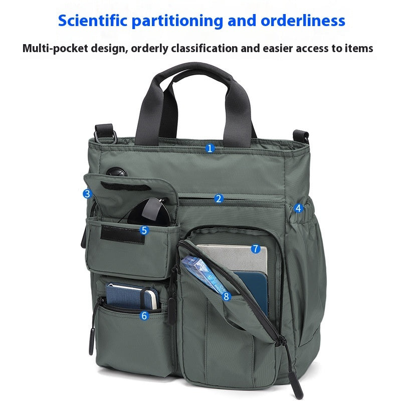 Multi-Layer Large Capacity Shoulder Bag for Men – Stylish and Practical for Business Travel
