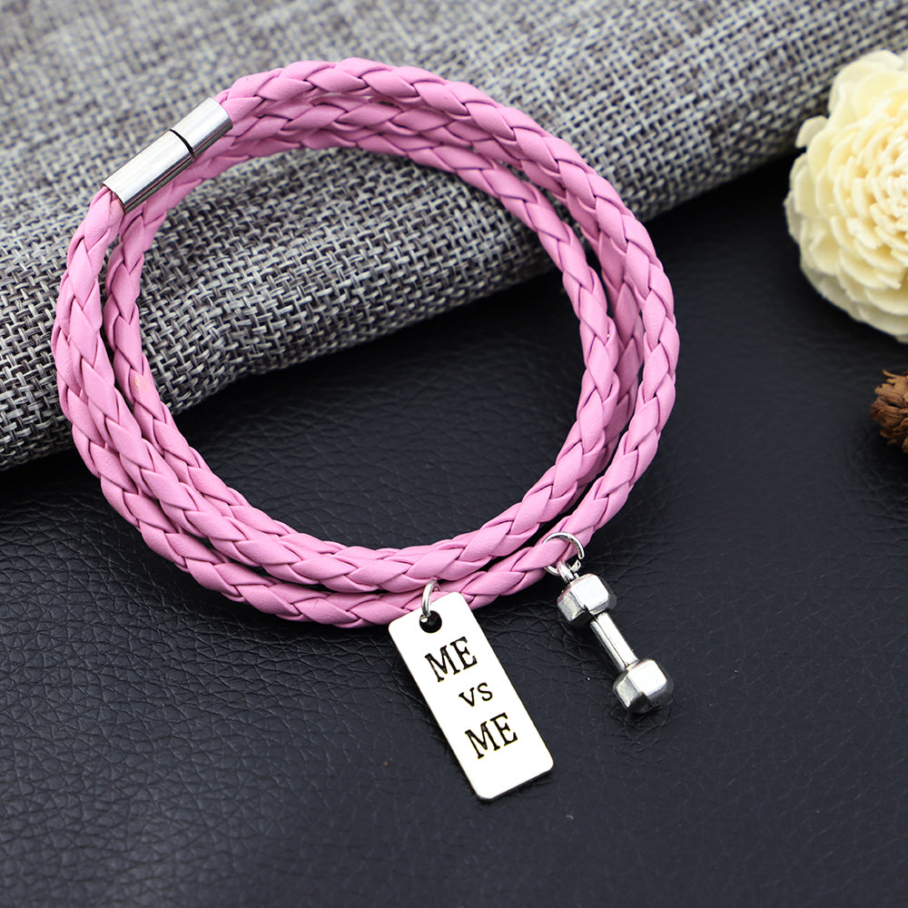 3 Laps Friendship Orange Leather Woven Women Jewelry Bangle Cuff Wristband 60CM PU Rope Bracelet