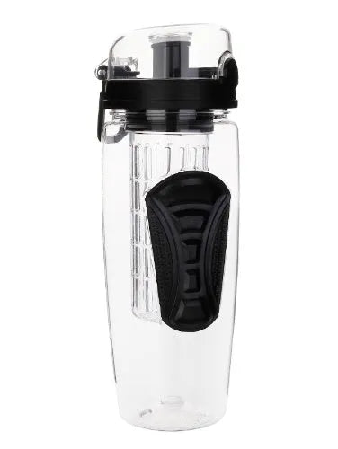1000ml BPA Free Plastic Water Bottle With Fruit Infuser Sport Design Leakproof Unbreakable