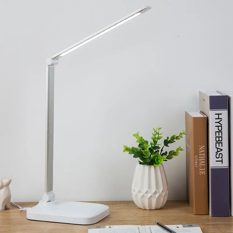 Desk Lamp Home Office LED Lighting with Charging Station A and C USB Port for Small Spaces Bedroom Reading Crafts Eye Protection
