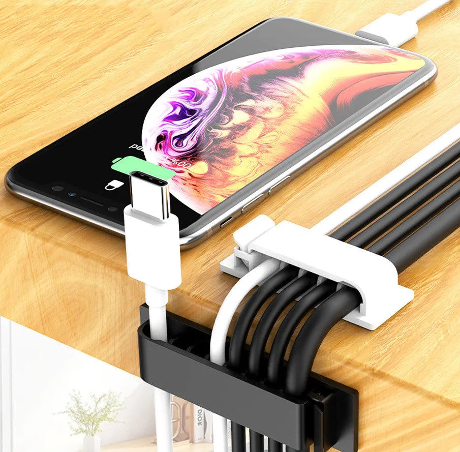 Home Portable Storage Cable Organizer Fixing Clip for Charging Power and Network Cables