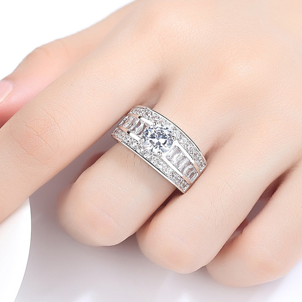 Fashion Jewellery Sumptuous Creative Trend Zircon Claw Heart Arrow Female Adjustable Size Ring Vintage Party Rings For Girls Fashion Jewellery