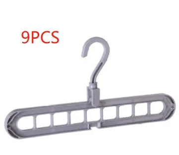 9 Hole Clothes Hanger Organizer Space Saving Wardrobe Solution