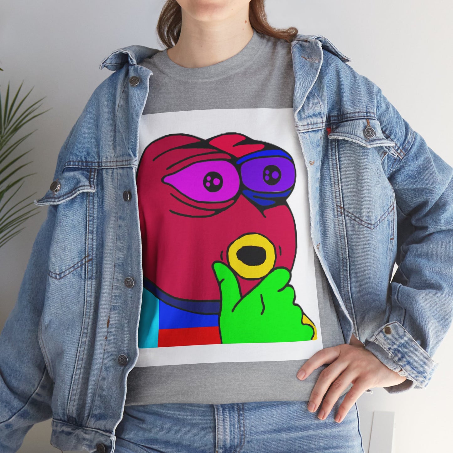 Frog Unisex Heavy Cotton Tee for Men and Women in Multiple Sizes
