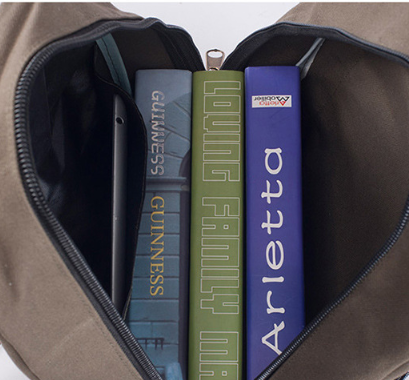 Men's Canvas Backpack – Durable Zipper Student Bag for School & Daily Use