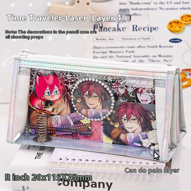 Remedial Bag For Students Carrying Books Transparent Anime Design Time And Space Traveler