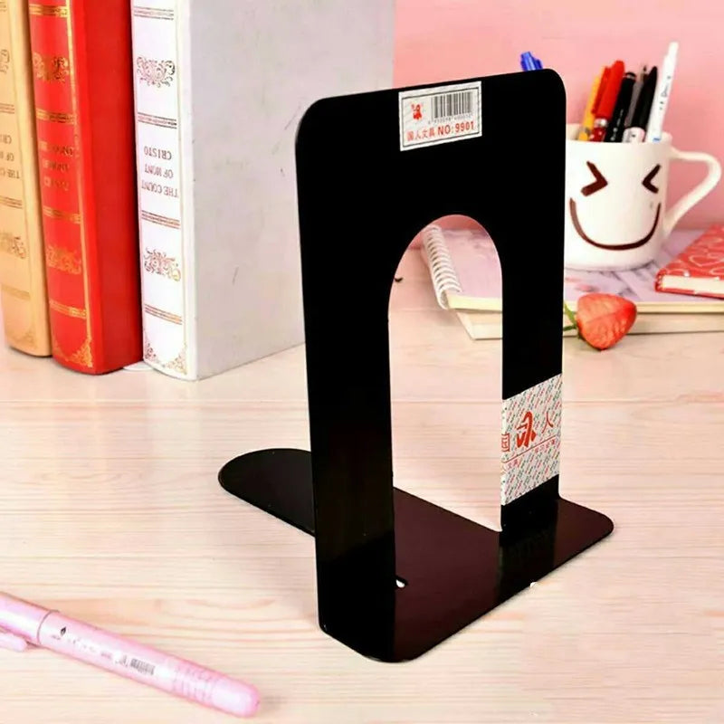 Stationery Student Blue Metal Bookend for Home Office and School