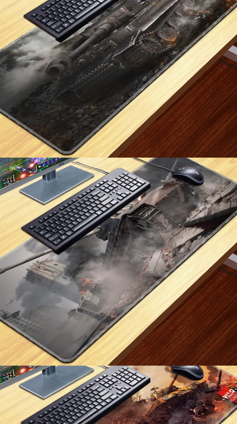 Large Extended Gaming Mouse Pad with Stitched Edges 31.5 x 15.7 Large Keyboard Pad Non Slip Waterproof Rubber Base