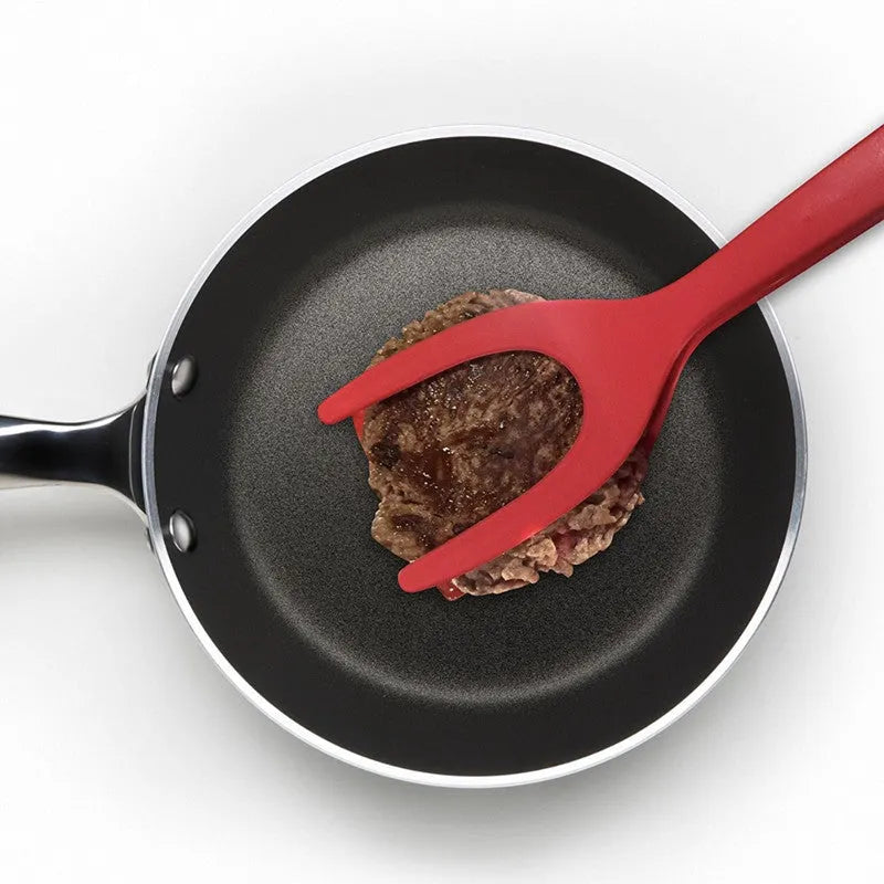 2 In 1 Grip And Flip Tongs Egg Spatula Tongs Clamp Pancake Fried Egg French Toast Omelet Kitchen Accessories