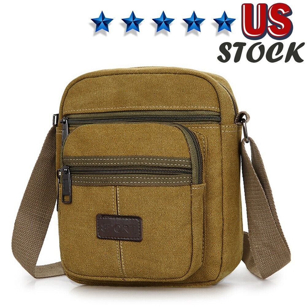 Men's Retro Canvas Crossbody Messenger Bag – Casual Shoulder Satchel for Travel, Work & Daily Use