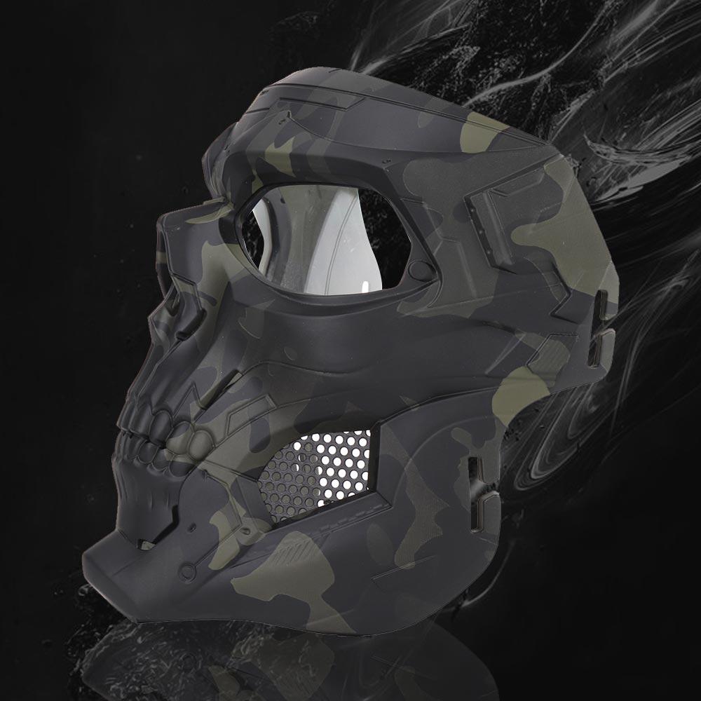 Skull Horror Helmet Mask w/Goggles, Skull Goggle Riding Mask, Motorcycle Goggles Mask, Skull Motocross Riding Sunglasses Comic Role