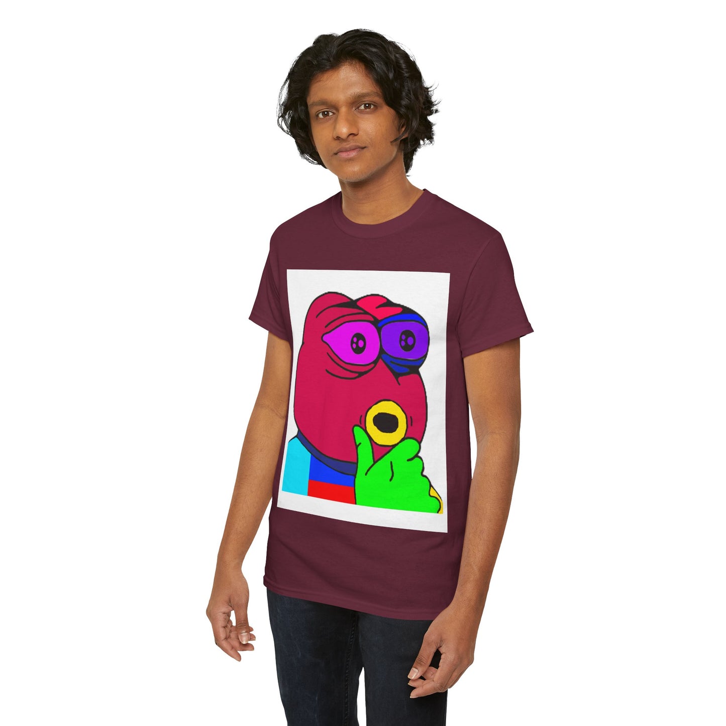Frog Unisex Heavy Cotton Tee for Men and Women in Multiple Sizes