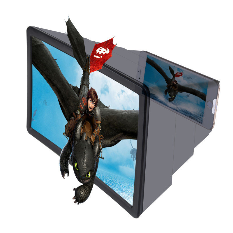 Screen Magnifier Amplifier,Boolian 3D HD New Phone Holder Screen Amplifier, Movie Video Phone Amplifier Screen Phone Projector for All Smartphones